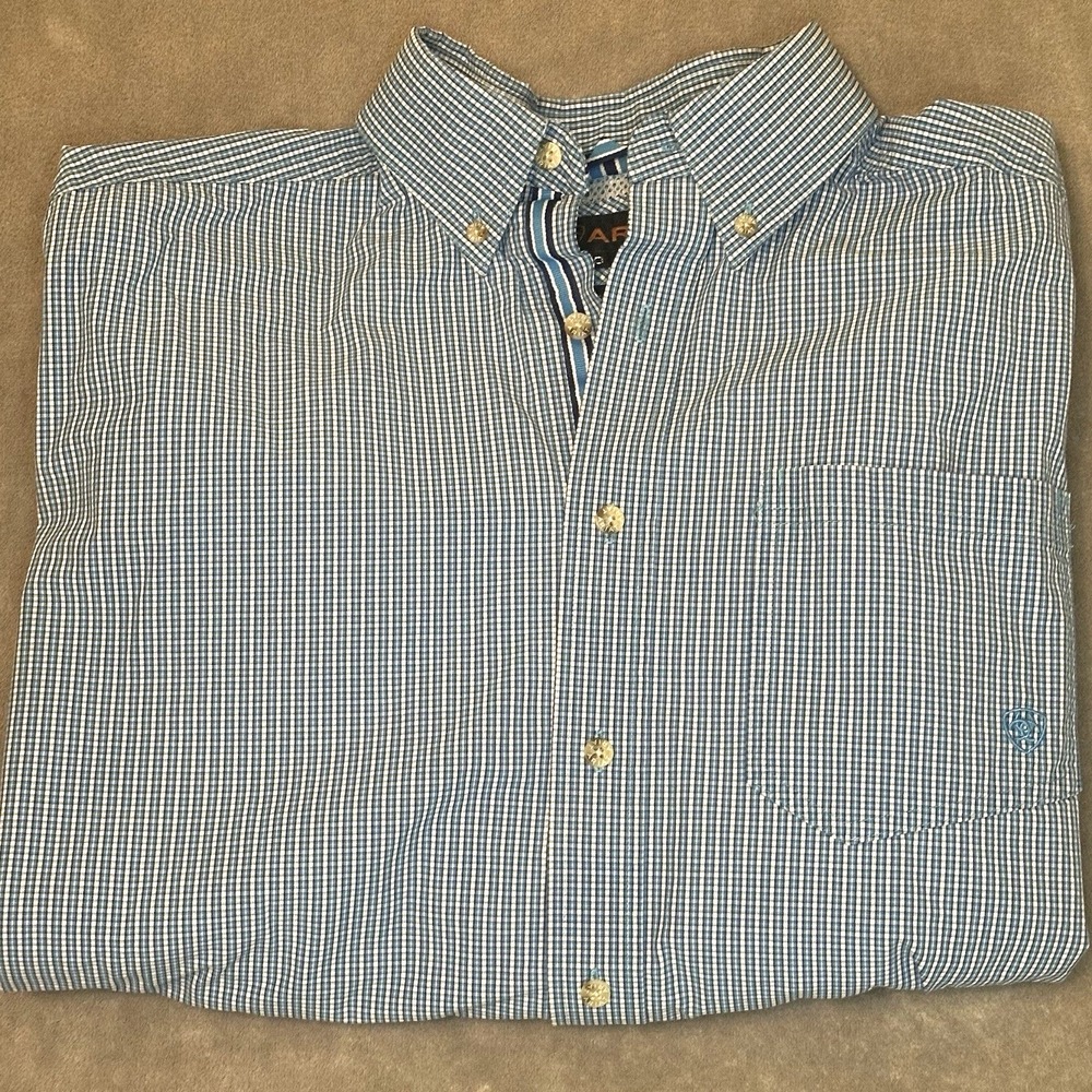 Ariat Pro Series Long Sleeve Button Down Shirt  Geometric Print Mens Large